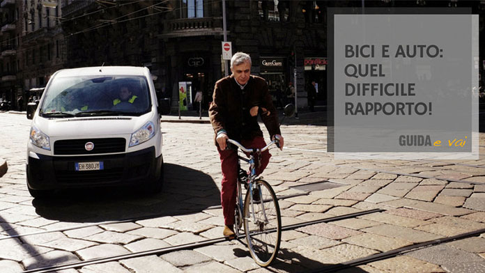 ciclista e auto