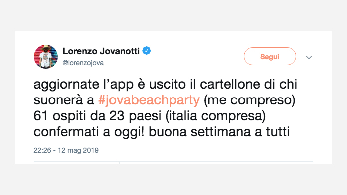 jovanotti tweet