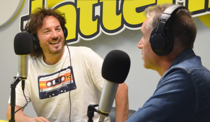 Foto di Massimo di Cataldo e Andrea Agresti negli studi di LatteMiele