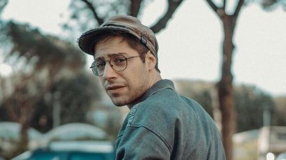 Foto di Galeffi in bicicletta.