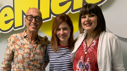 Anna Patti in compagnia di Silvia Mezzanotte e Carlo Marrale per la puntata de "I Numeri 1"