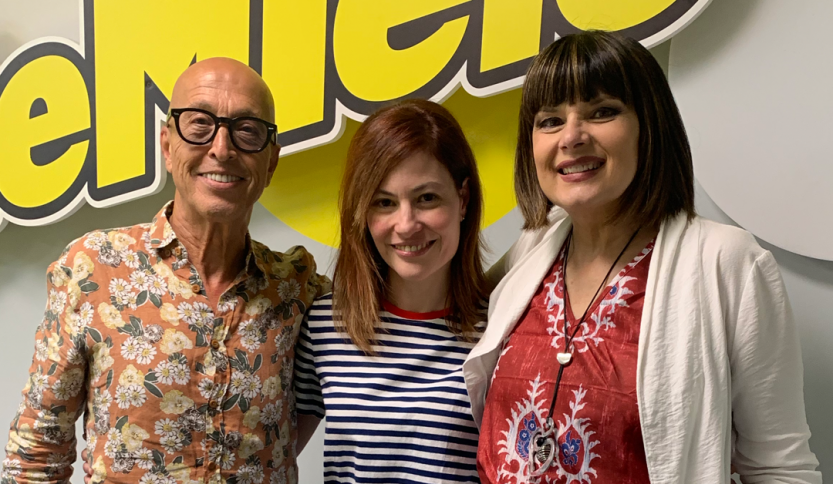 Anna Patti in compagnia di Silvia Mezzanotte e Carlo Marrale per la puntata de "I Numeri 1"