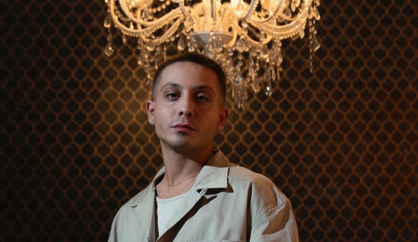 Giaime sul set del videoclip