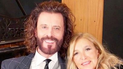 Giovanni Nuti e Grazia Di Michele abbracciati