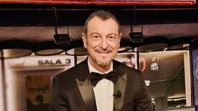 Foto di Amadeus a Sanremo