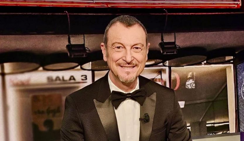 Foto di Amadeus a Sanremo