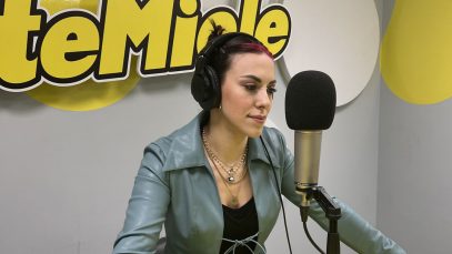 Beba negli studi di Radio LatteMiele
