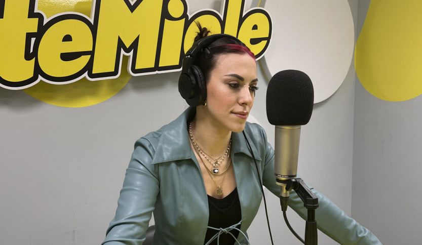 Beba negli studi di Radio LatteMiele
