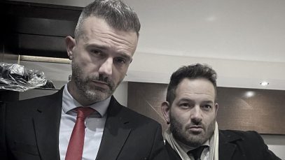 Cesare Rascel e Beppe Stanco in un salotto