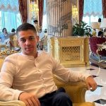 Riccardo Mazza in un ristorante