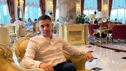 Riccardo Mazza in un ristorante