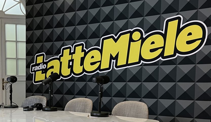 Lo studio di Radio LatteMiele a Sanremo