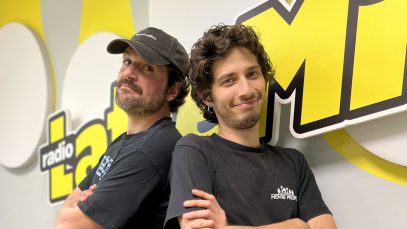 Frank Matano e Salvo Di Paola negli studi di Radio LatteMiele