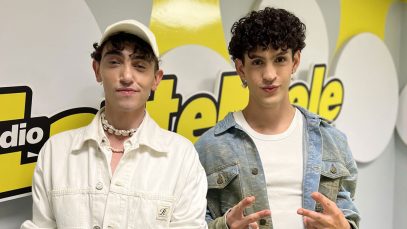 Michele Bravi e Mida negli studi di Radio LatteMiele