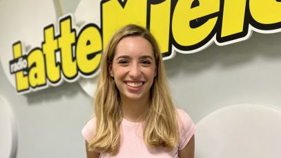 Angy negli studi di Radio LatteMiele