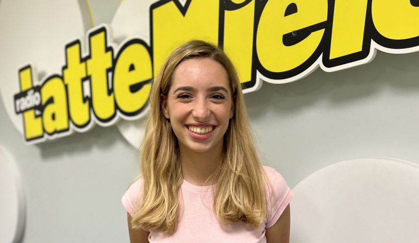 Angy negli studi di Radio LatteMiele