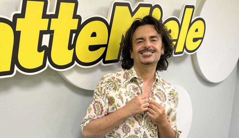 Davide De Marinis negli studi di Radio LatteMiele