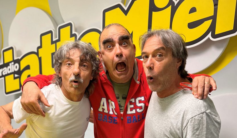 Elio e le Storie Tese negli studi di Radio LatteMiele