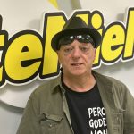 Stefano D'Orazio negli studi di Radio LatteMiele