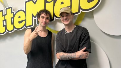 Tancredi e Nashley negli studi di Radio LatteMiele