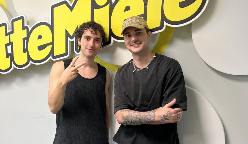 Tancredi e Nashley negli studi di Radio LatteMiele