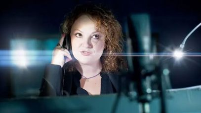 Emanuela Damasio nello studio di registrazione