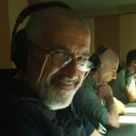 Marco Balzarotti in uno studio di registrazione