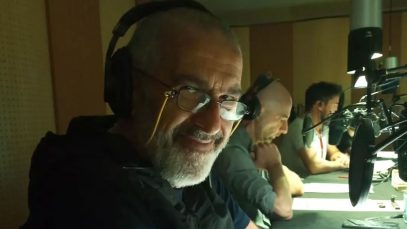 Marco Balzarotti in uno studio di registrazione