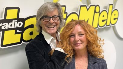Roberto Alessi e Rossella Mattielli negli studi di Radio LatteMiele