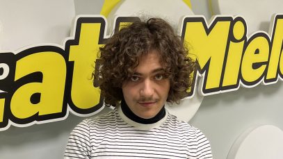 Andrea Heros negli studi di Radio LatteMiele