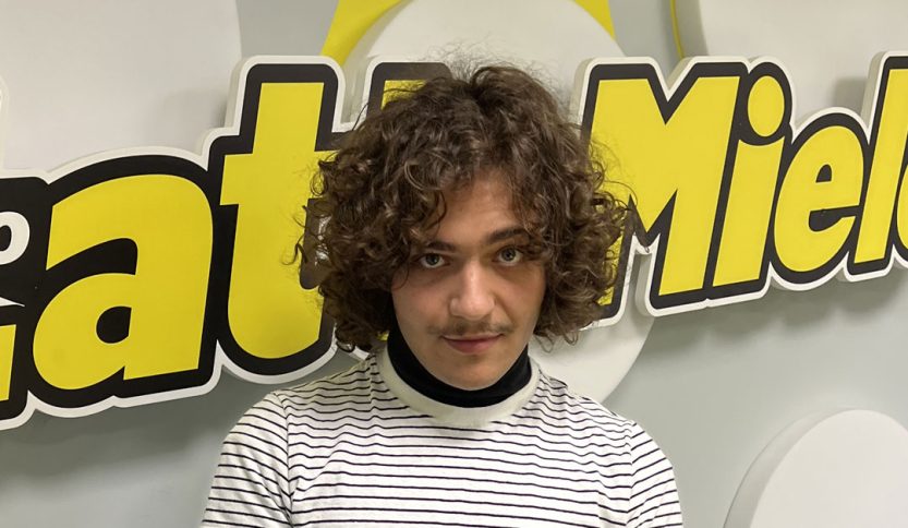 Andrea Heros negli studi di Radio LatteMiele