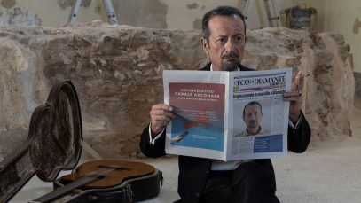 Rocco Papaleo sul set del cinema "Il Bene Comune"