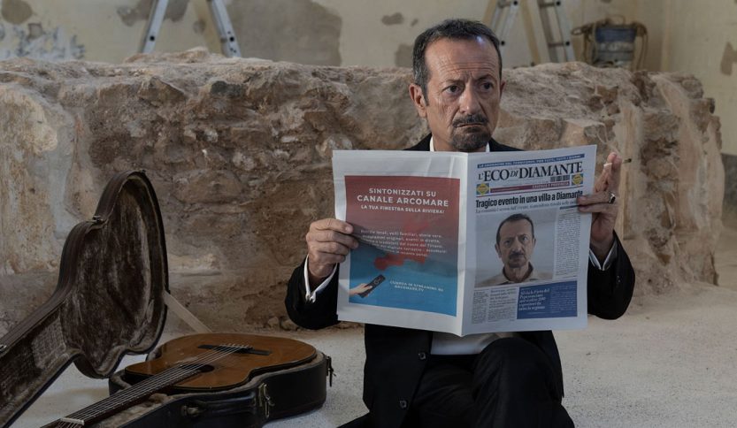 Rocco Papaleo sul set del cinema "Il Bene Comune"