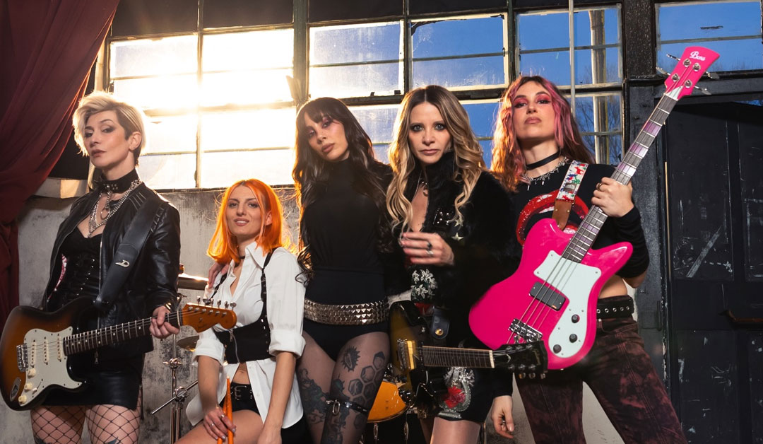 Bambole di Pezza sul set del videoclip di "Resta con me"