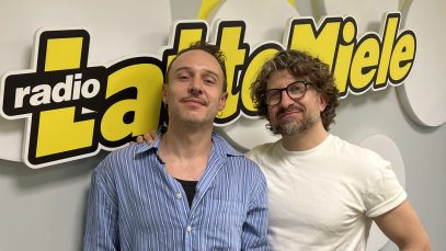 Giorgio Camandona e Mauro Simone negli studi di Radio LatteMiele