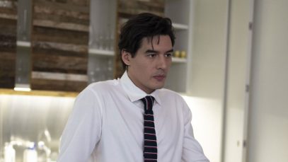 Cristiano Caccamo sul set del film