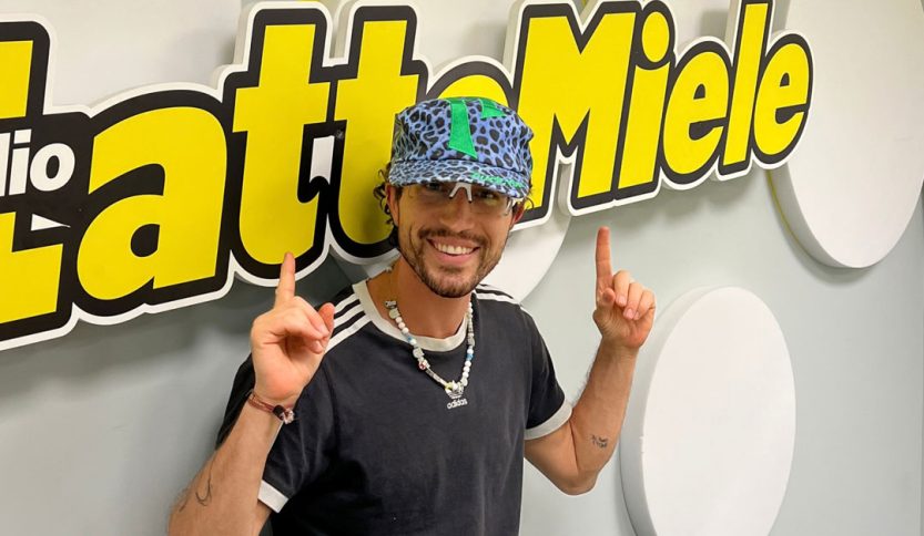 Federico Baroni negli studi di Radio LatteMiele