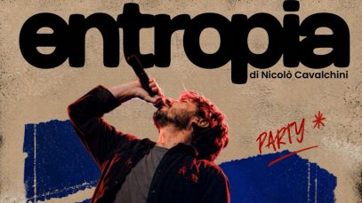La locandina di "Entropia", lo show di Nicolò Cavalchini